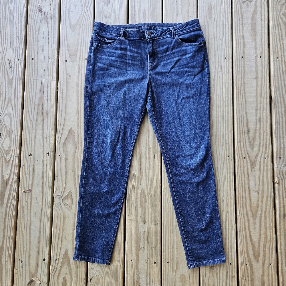 Simply Vera by Vera Wang Dark Wash Skinny Jeans 14 Regular